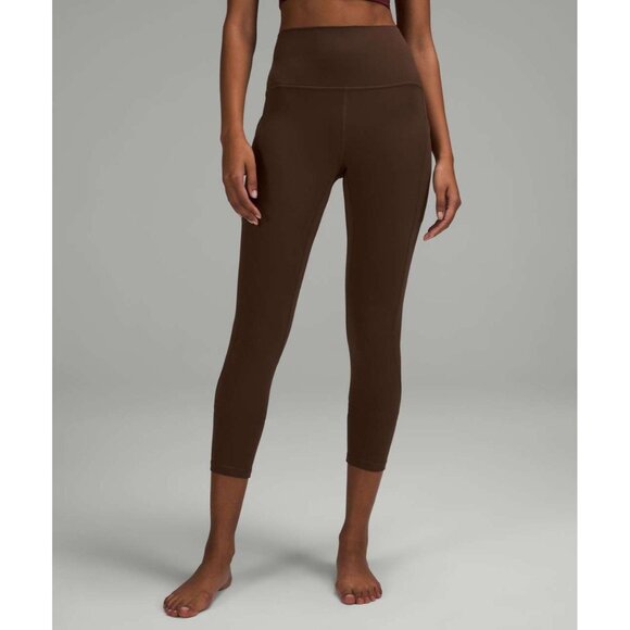 LULULEMON Align Pockets 25" Java Brown High Rise Cropped Leggings, Size 4 - Picture 2 of 14
